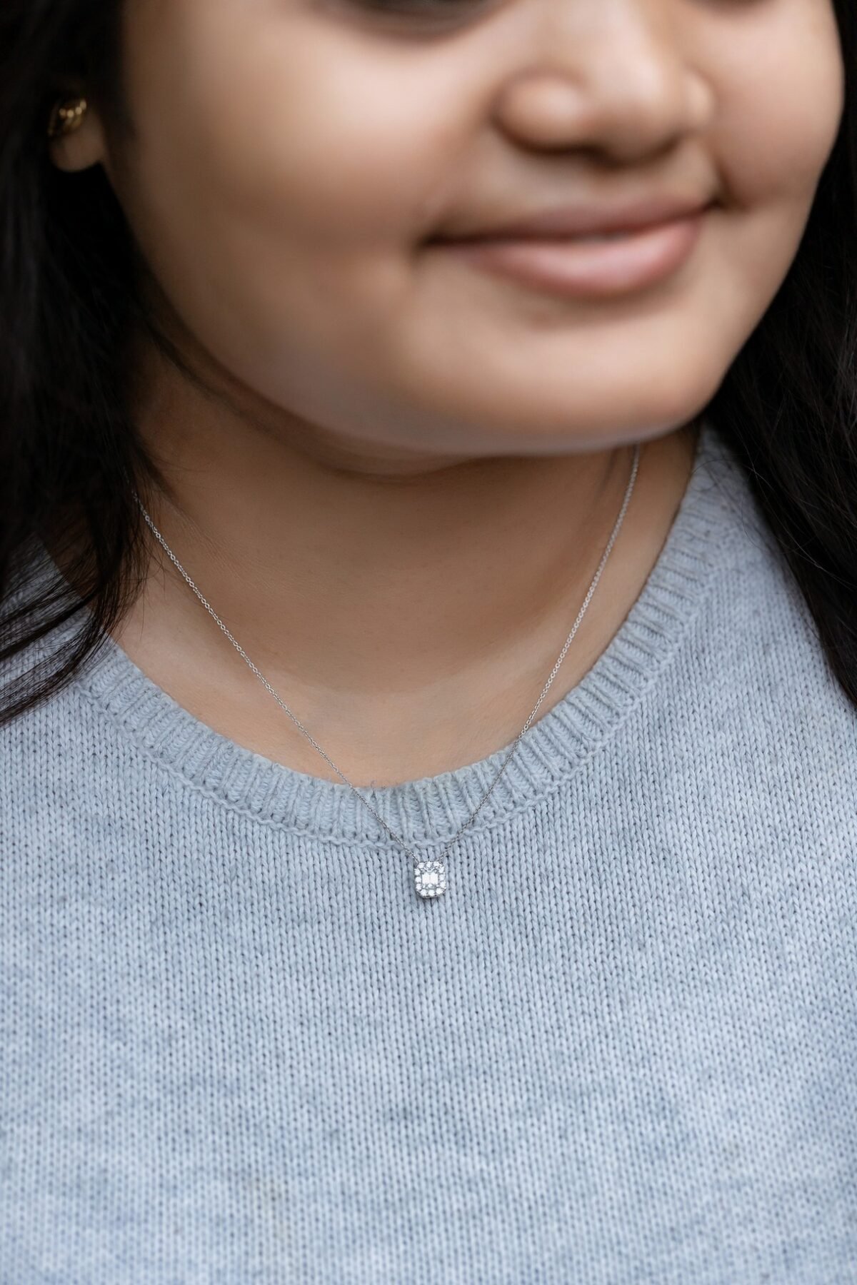 Vibha – Dainty Diamond Pendant for Subtle look.