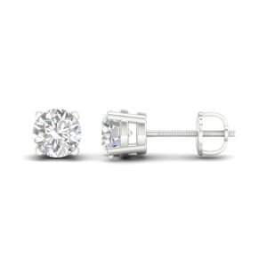 Ruvari Aranya Spark – Brilliant Solitaire Diamond Studs for Everyday Glam.