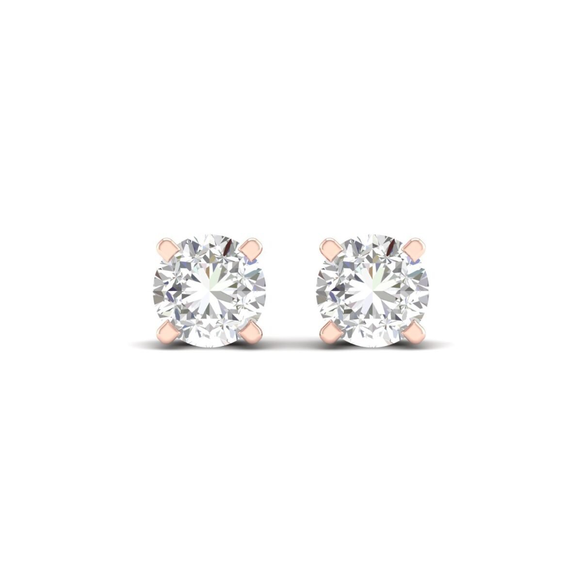 Ruvari Avira Prestige – Timeless Solitaire Diamond Studs for Effortless Shine.