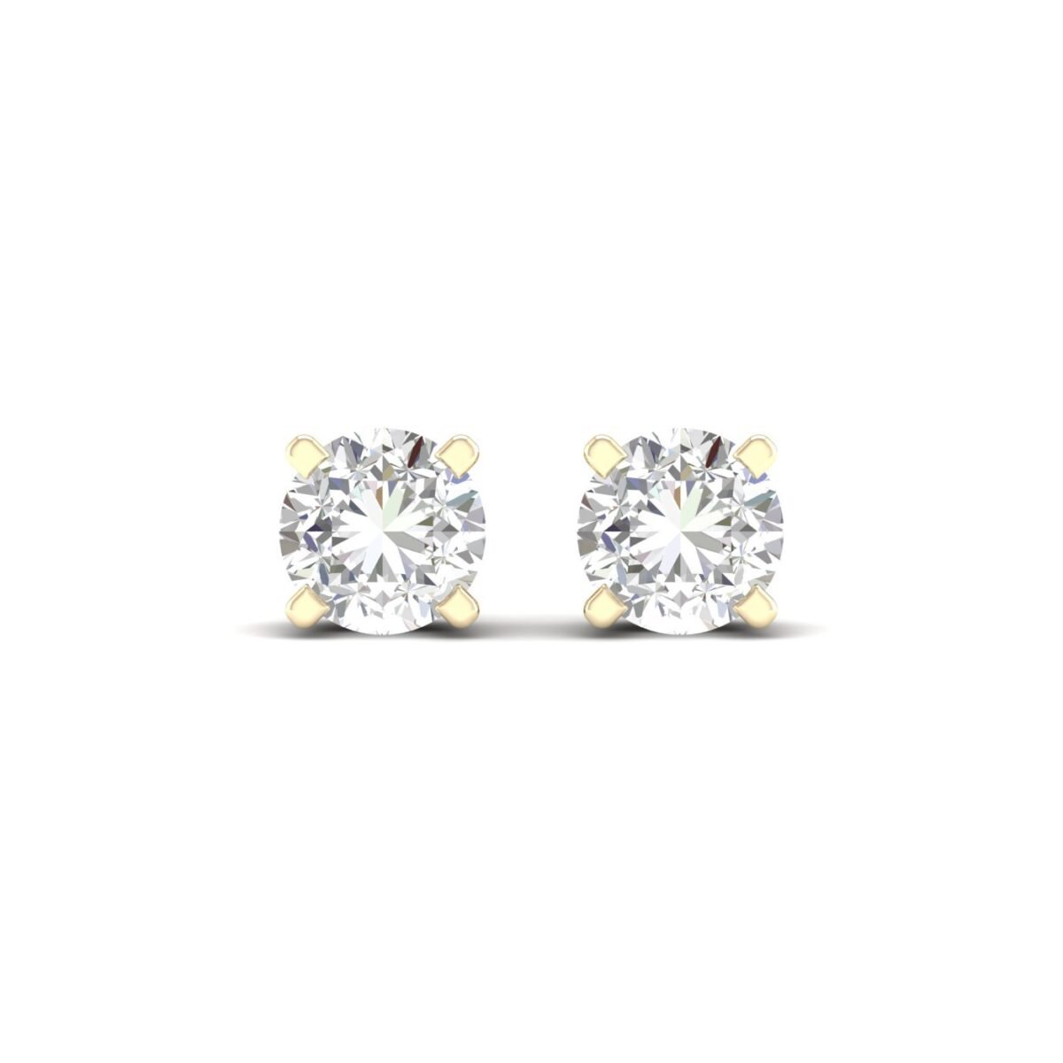 Ruvari Avira Prestige – Timeless Solitaire Diamond Studs for Effortless Shine.