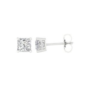 Ruvari Evara Brilliance – Radiant-Cut Diamond Stud Earrings with a Mesmerizing Glow.