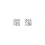 Ruvari Evara Brilliance – Radiant-Cut Diamond Stud Earrings with a Mesmerizing Glow.