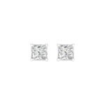 Ruvari Evara Brilliance – Radiant-Cut Diamond Stud Earrings with a Mesmerizing Glow.