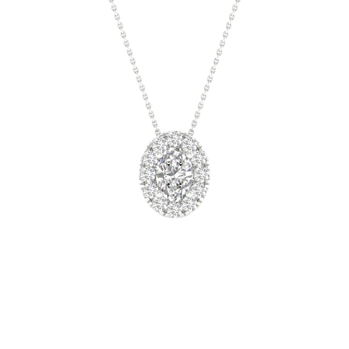 Ruvari Ishira Luxe – Oval-Cut Diamond Pendant for a Graceful Statement.
