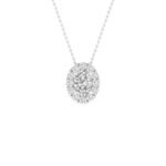 Ruvari Ishira Luxe – Oval-Cut Diamond Pendant for a Graceful Statement.
