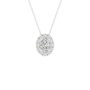 Ruvari Ishira Luxe – Oval-Cut Diamond Pendant for a Graceful Statement.