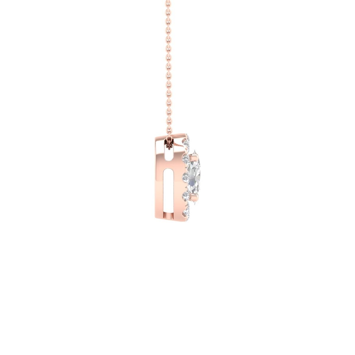 Ruvari Ishira Luxe – Oval-Cut Diamond Pendant for a Graceful Statement.