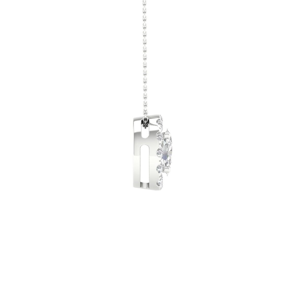 Ruvari Ishira Luxe – Oval-Cut Diamond Pendant for a Graceful Statement.