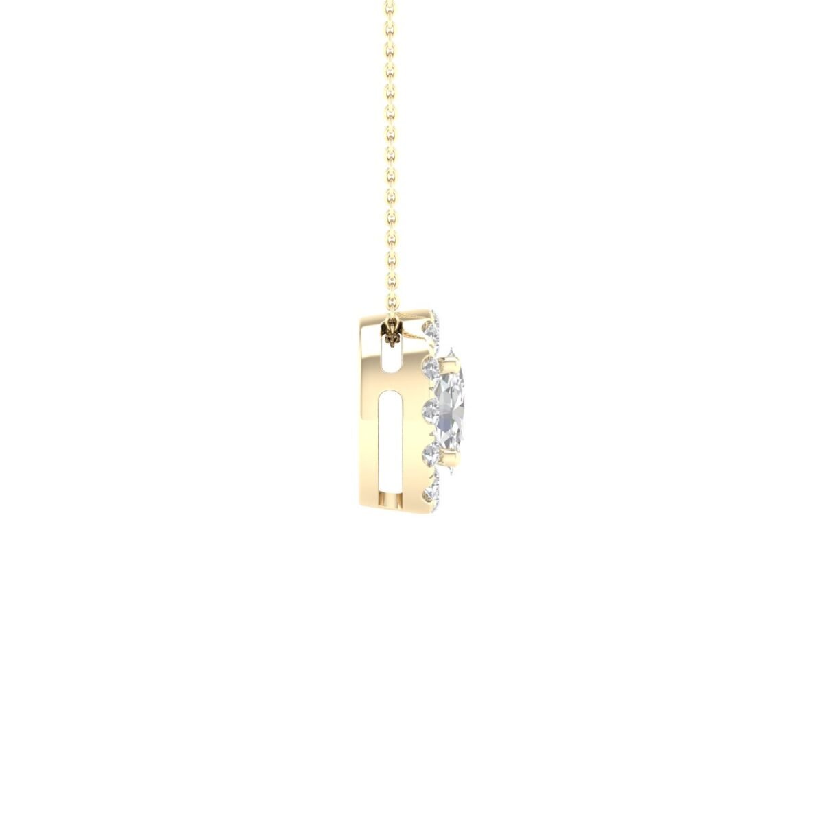 Ruvari Ishira Luxe – Oval-Cut Diamond Pendant for a Graceful Statement.