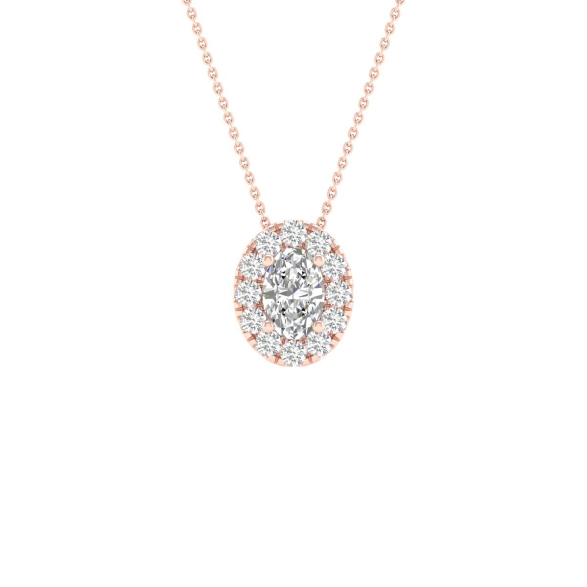 Ruvari Ishira Luxe – Oval-Cut Diamond Pendant for a Graceful Statement.