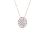 Ruvari Ishira Luxe – Oval-Cut Diamond Pendant for a Graceful Statement.