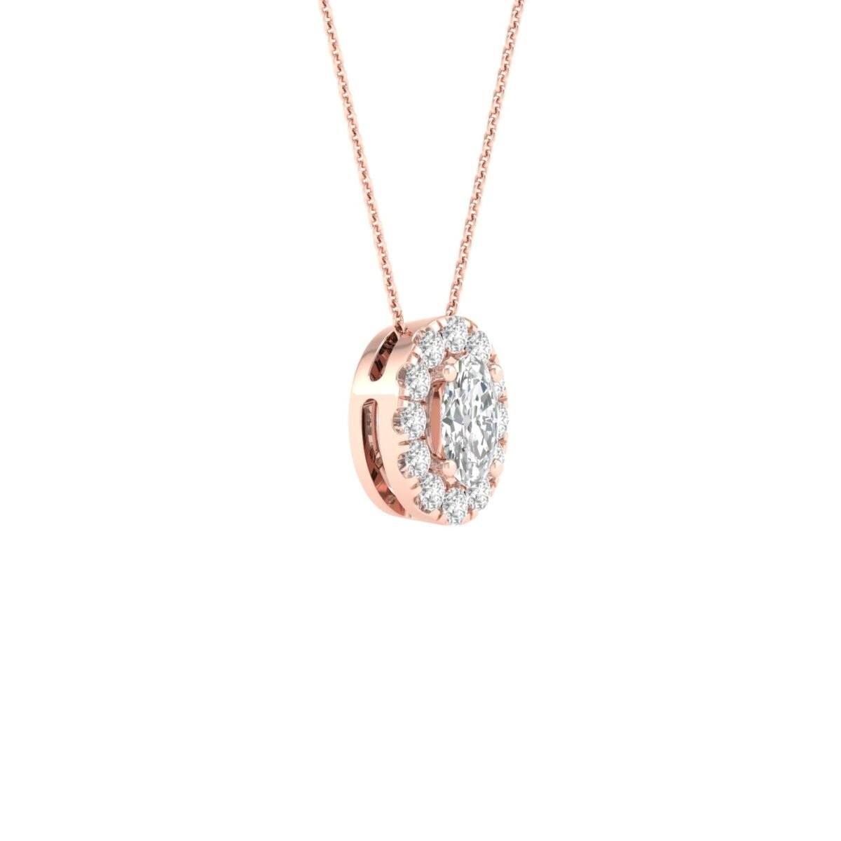 Ruvari Ishira Luxe – Oval-Cut Diamond Pendant for a Graceful Statement.