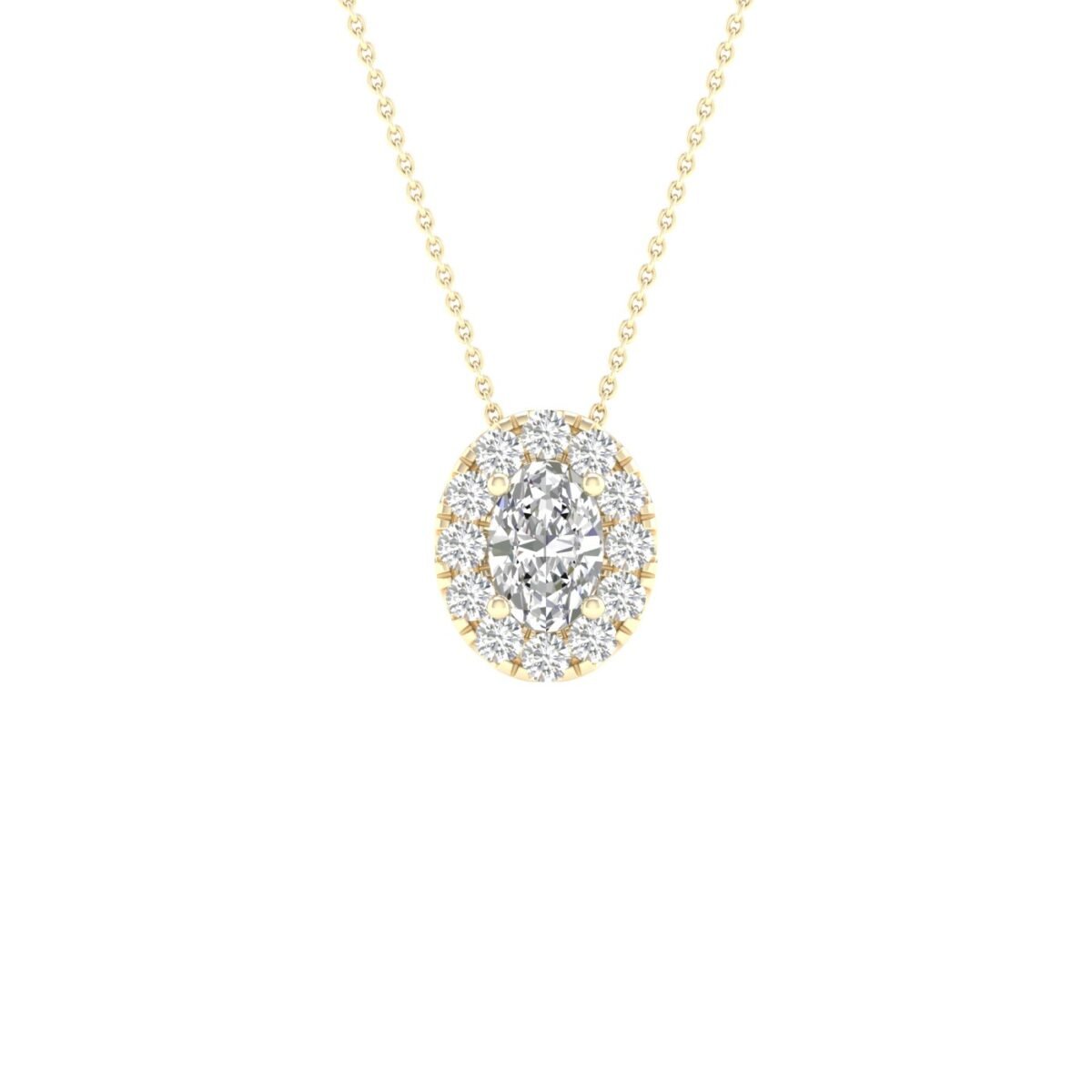 Ruvari Ishira Luxe – Oval-Cut Diamond Pendant for a Graceful Statement.