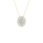 Ruvari Ishira Luxe – Oval-Cut Diamond Pendant for a Graceful Statement.