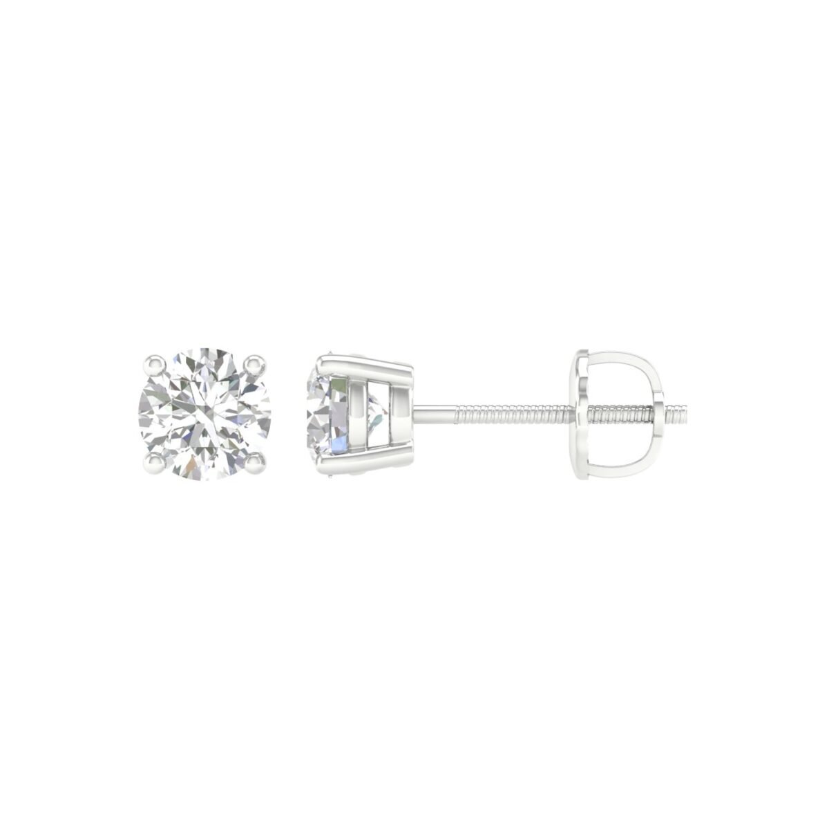 Ruvari Neyara Essence – Round-Cut Diamond Studs That Shine with Perfection.