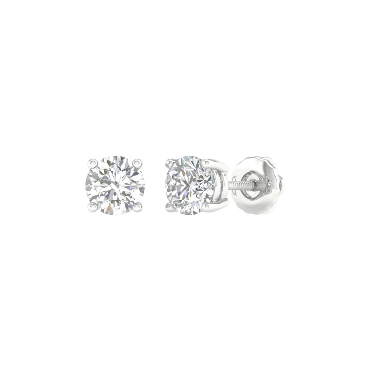 Ruvari Neyara Essence – Round-Cut Diamond Studs That Shine with Perfection.