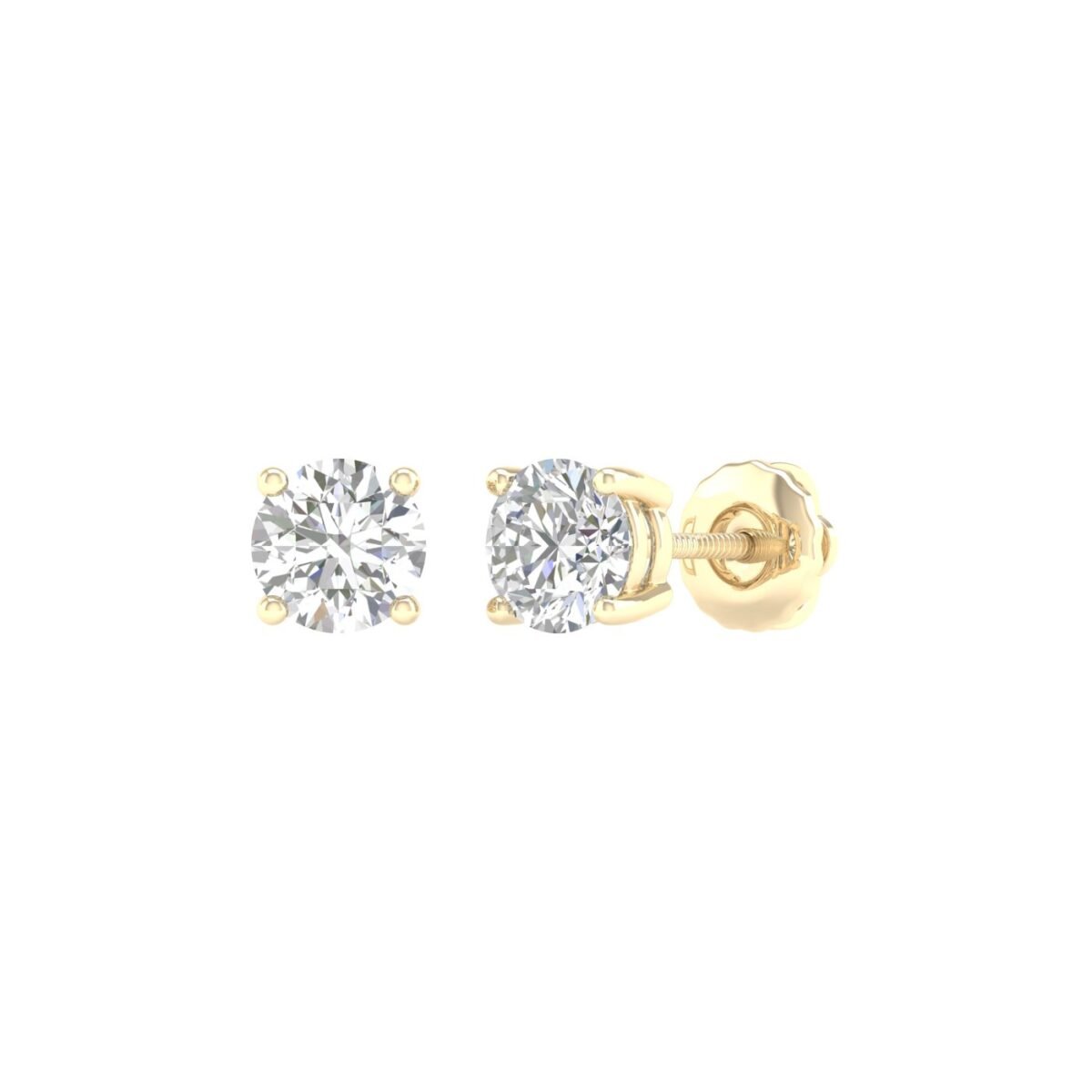 Ruvari Neyara Essence – Round-Cut Diamond Studs That Shine with Perfection.