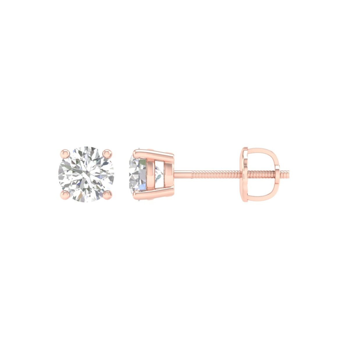 Ruvari Neyara Essence – Round-Cut Diamond Studs That Shine with Perfection.