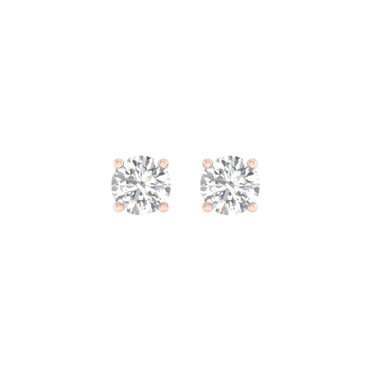 Ruvari Neyara Essence – Round-Cut Diamond Studs That Shine with Perfection.