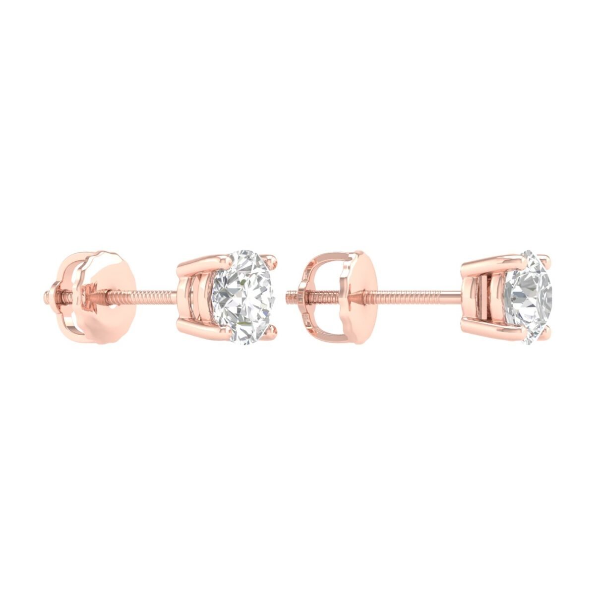 Ruvari Neyara Essence – Round-Cut Diamond Studs That Shine with Perfection.