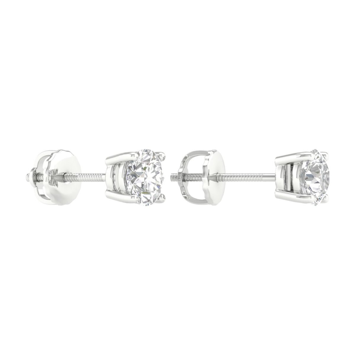 Ruvari Neyara Essence – Round-Cut Diamond Studs That Shine with Perfection.