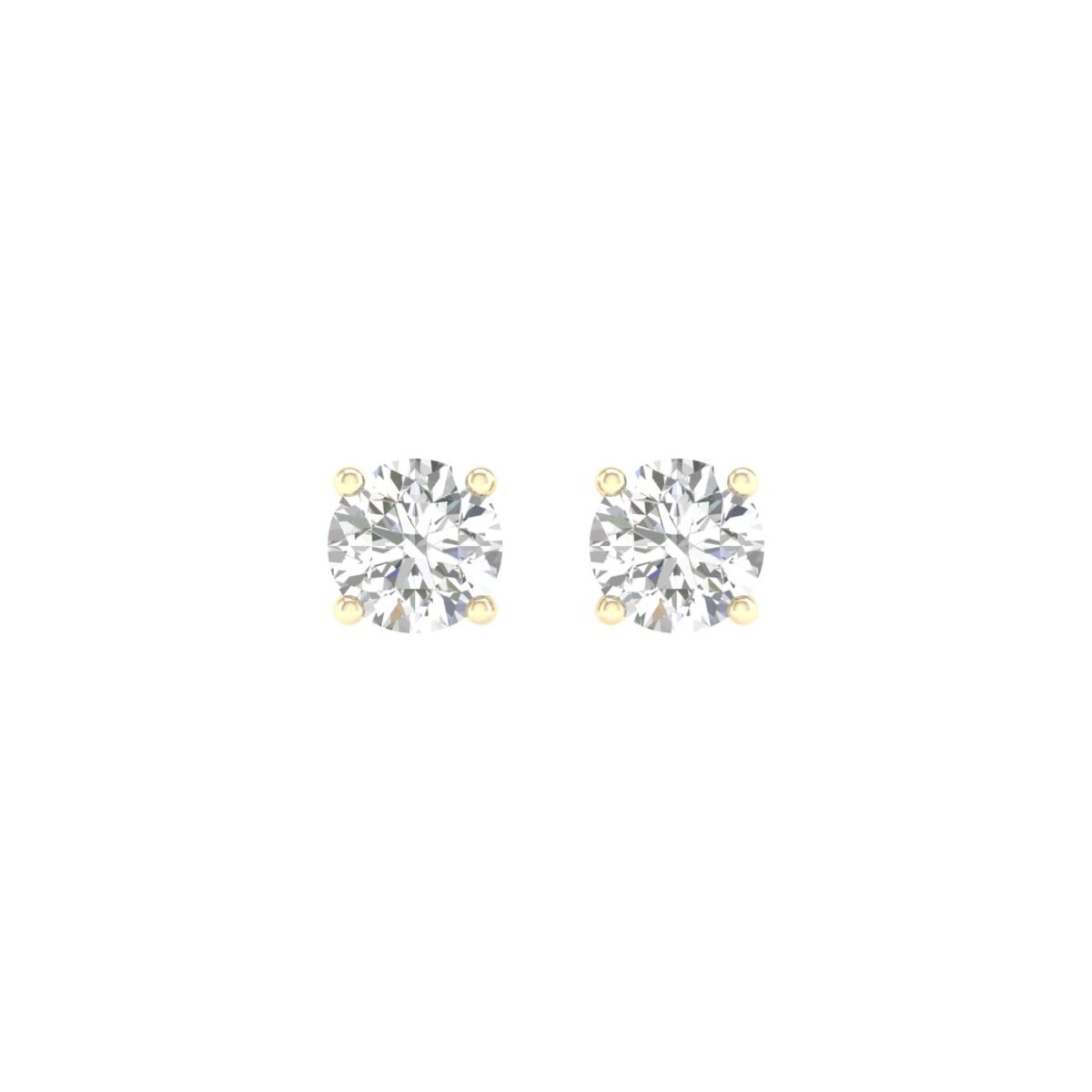 Ruvari Neyara Essence – Round-Cut Diamond Studs That Shine with Perfection.