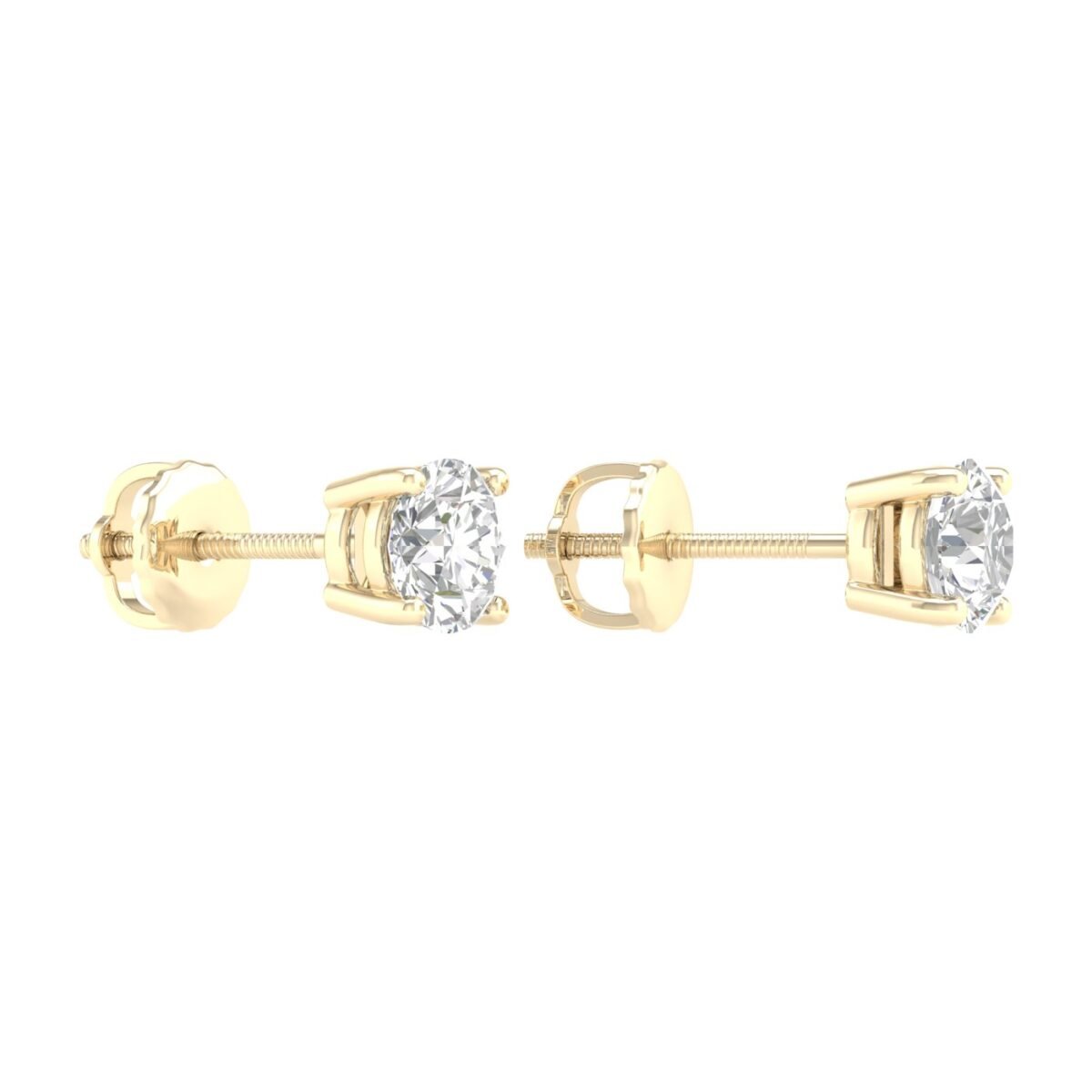 Ruvari Neyara Essence – Round-Cut Diamond Studs That Shine with Perfection.