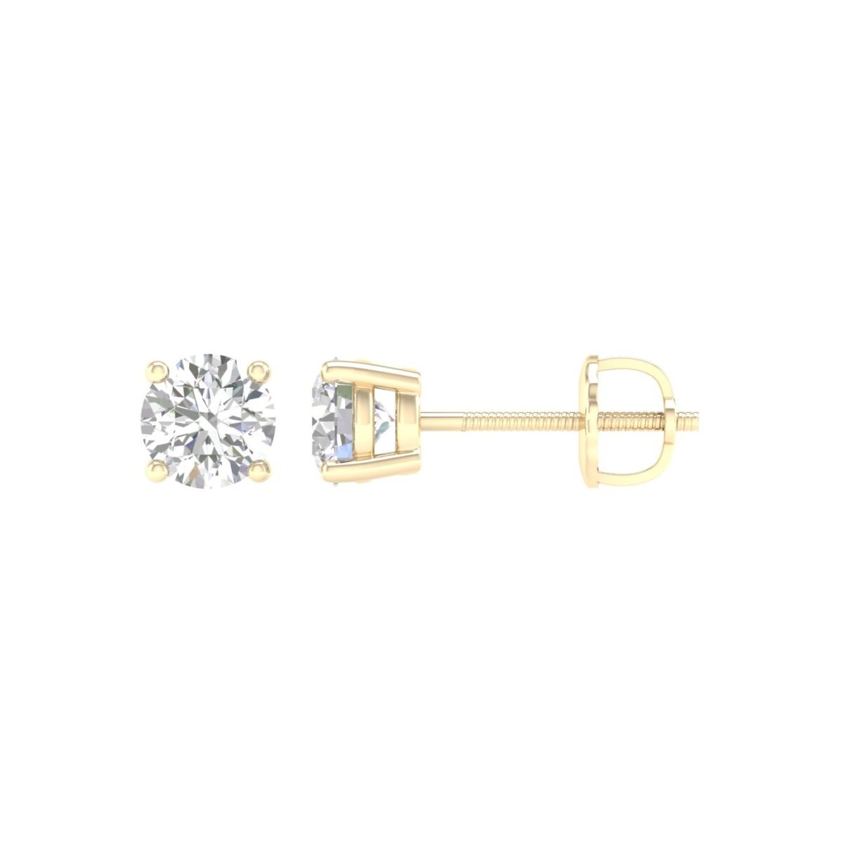 Ruvari Neyara Essence – Round-Cut Diamond Studs That Shine with Perfection.