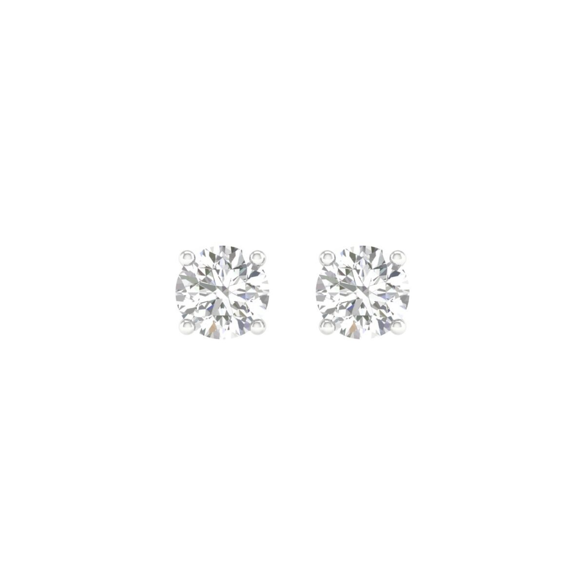 Ruvari Neyara Essence – Round-Cut Diamond Studs That Shine with Perfection.