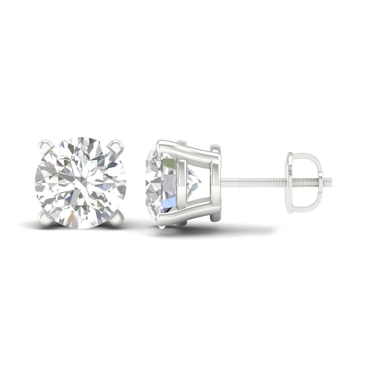 Ruvari Samaira Glow – Oval-Cut Diamond Studs with a Captivating Sparkle.
