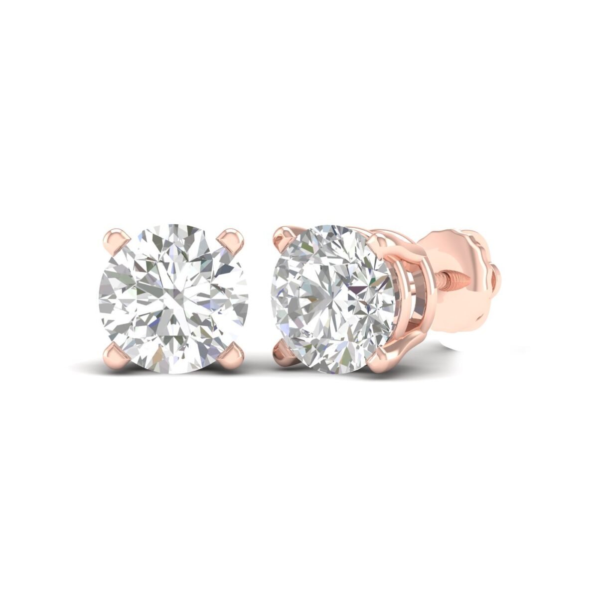 Ruvari Samaira Glow – Oval-Cut Diamond Studs with a Captivating Sparkle.