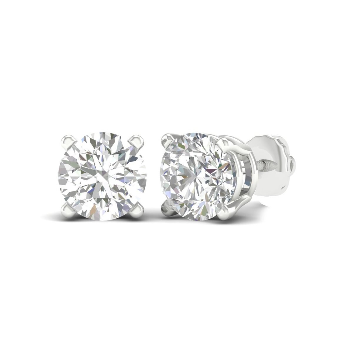 Ruvari Samaira Glow – Oval-Cut Diamond Studs with a Captivating Sparkle.