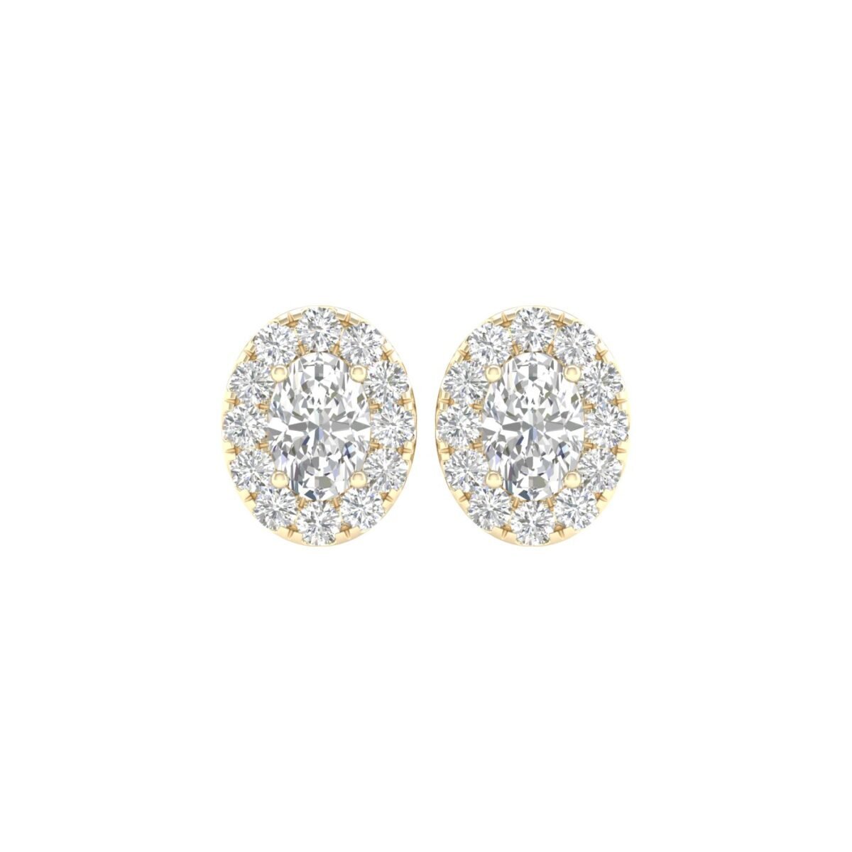 Ruvari Vasundhara Vilas – Oval Stud Earrings for a Elegant Glow.