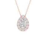 Mahima – Pear-Cut Diamond Pendant with a Radiant Center.