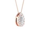 Mahima – Pear-Cut Diamond Pendant with a Radiant Center.
