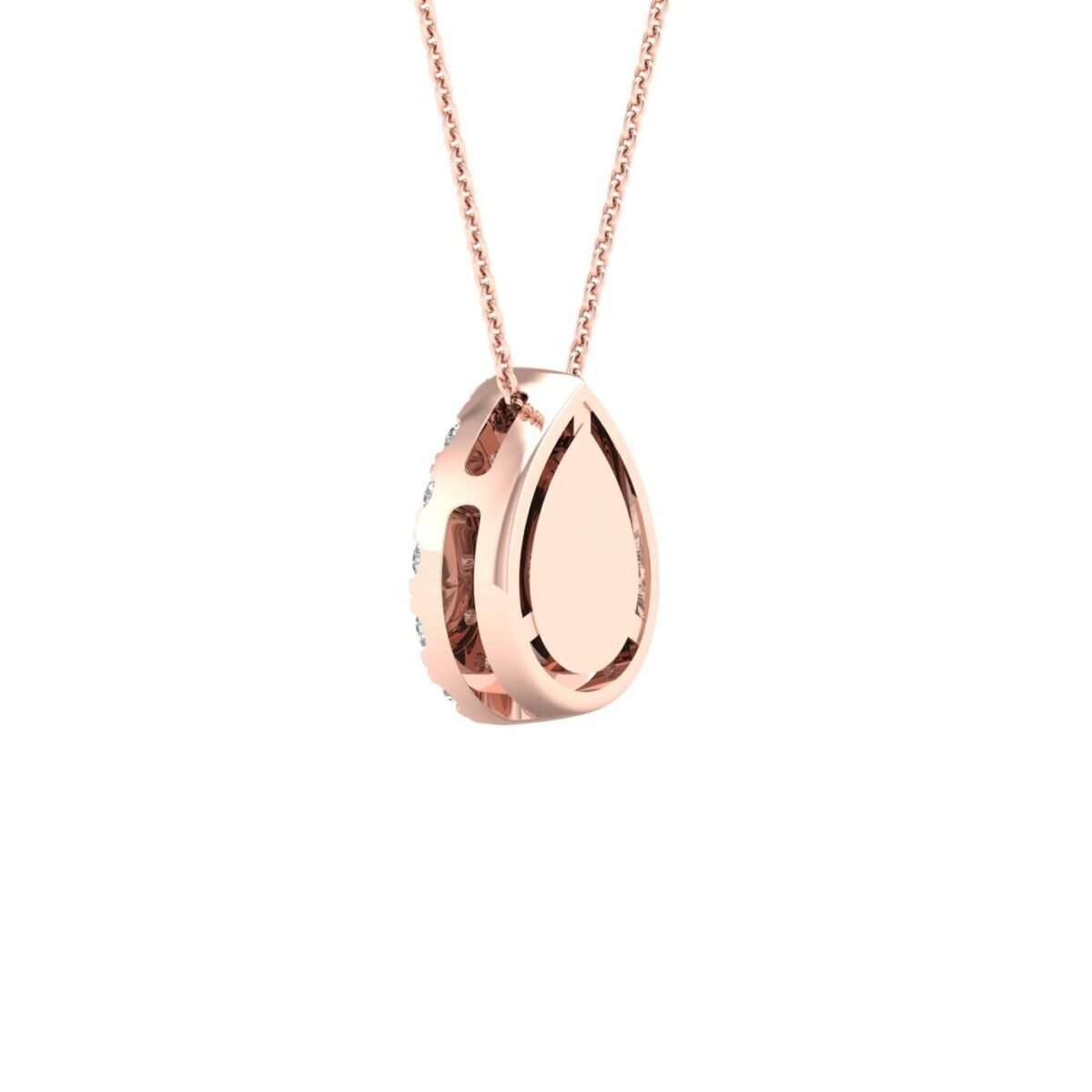 Mahima – Pear-Cut Diamond Pendant with a Radiant Center.