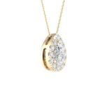 Mahima – Pear-Cut Diamond Pendant with a Radiant Center.