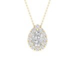 Mahima – Pear-Cut Diamond Pendant with a Radiant Center.