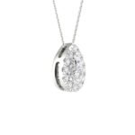 Mahima – Pear-Cut Diamond Pendant with a Radiant Center.