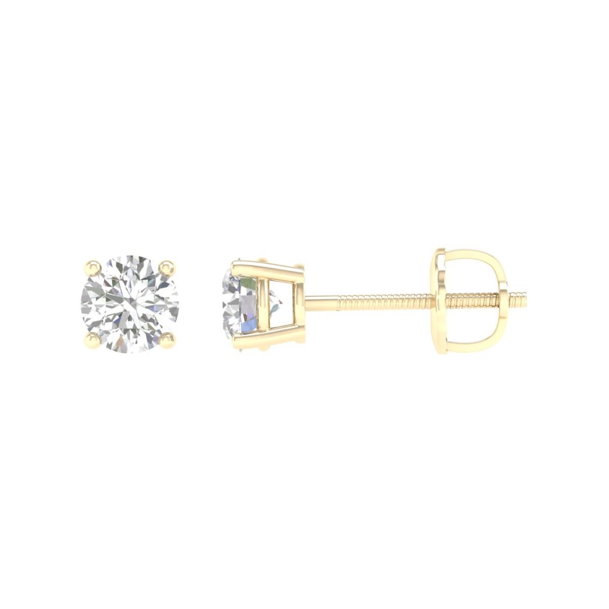 Ruvari Zayana Brilliance – Classic Diamond Stud Earrings with a Dazzling Sparkle.