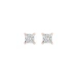 Ruvari Zivara Luxe – Princess-Cut Diamond Stud Earrings for a Royal Look.