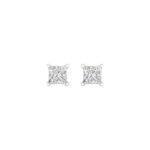 Ruvari Zivara Luxe – Princess-Cut Diamond Stud Earrings for a Royal Look.