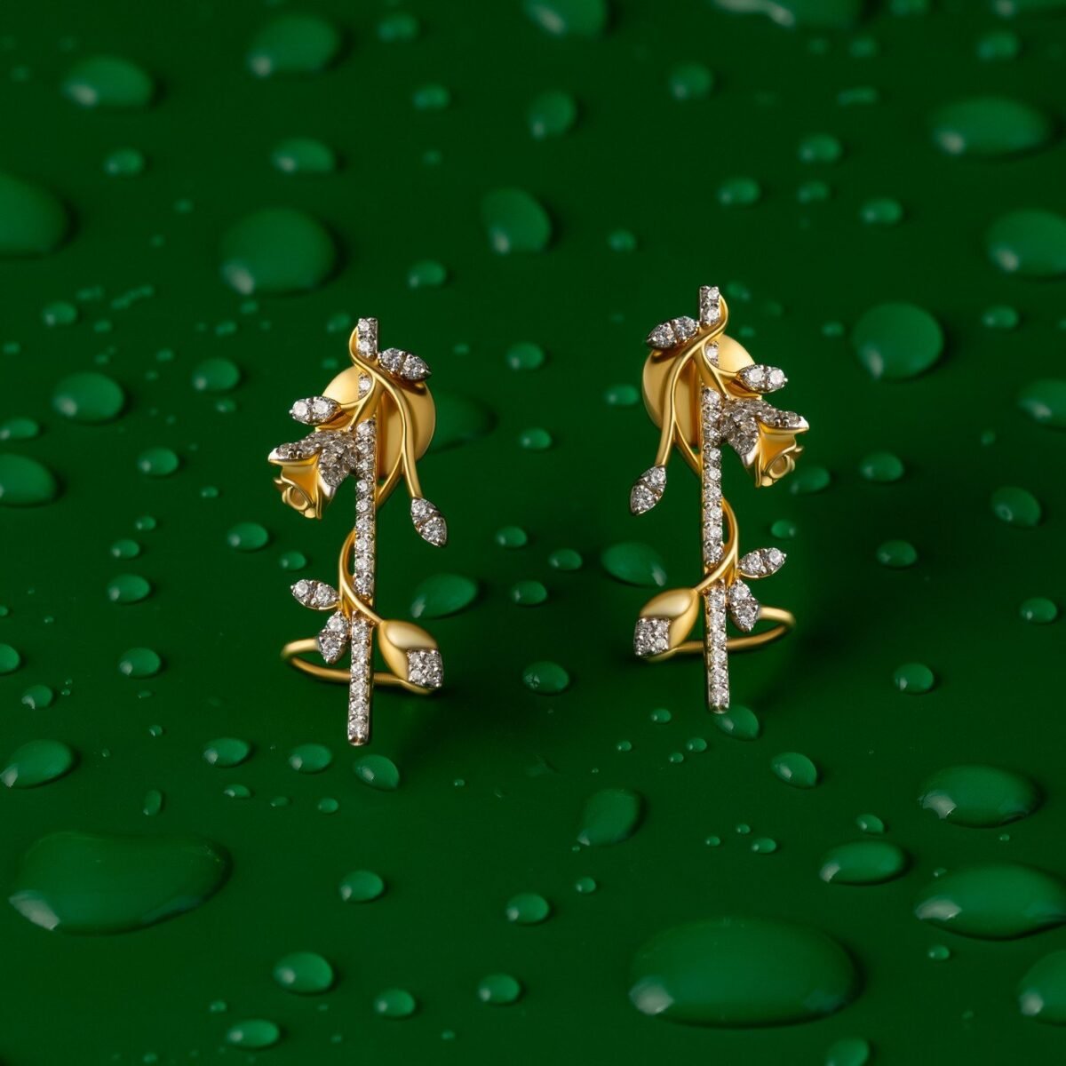 Ruvari Kalpana Earrings – Vine Earrings with Lab-Grown Diamonds