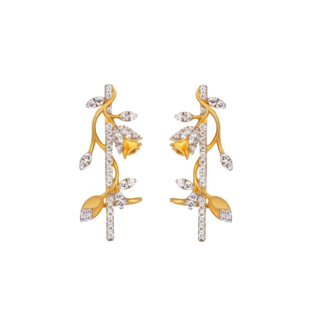 Ruvari Kalpana Earrings – Vine Earrings with Lab-Grown Diamonds