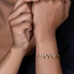 Ruvari Kalpavalli Bracelet – Gold Vine leaf -Inspired Diamond Bracelet for Graceful Elegance
