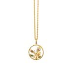 Ruvari Vrinda Pendant – Nature-Inspired Pendant with Emeralds & Lab-Grown Diamonds